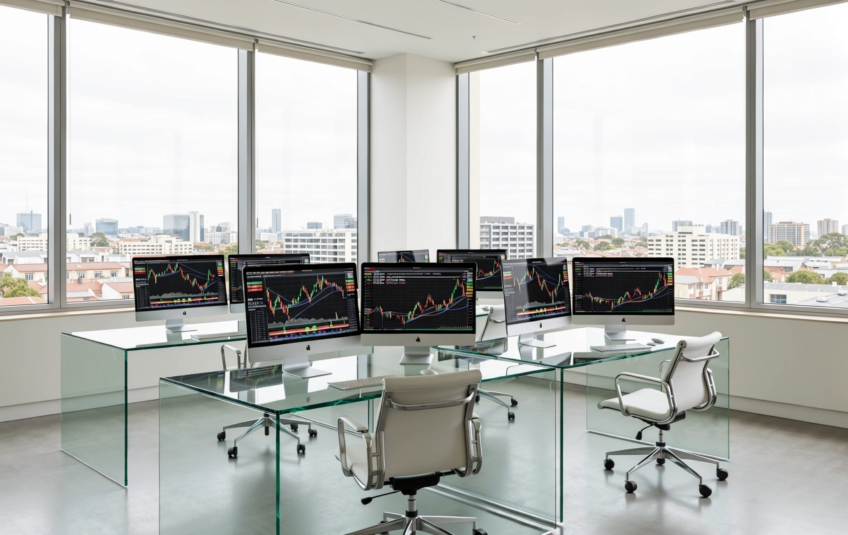 Professional financial office environment
